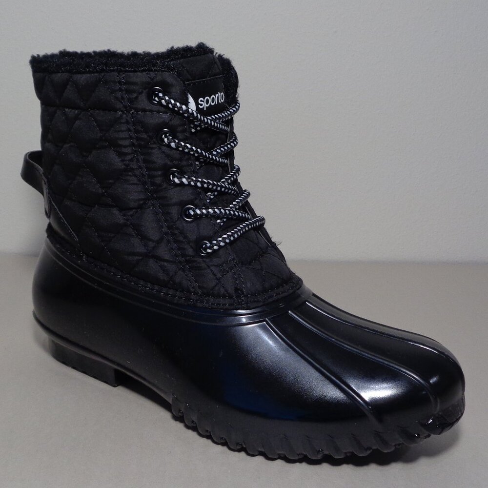 Sporto Size 10 M / ANDIE / Black / Lined / Duck Boots / New Women's Shoes - Picture 4 of 16